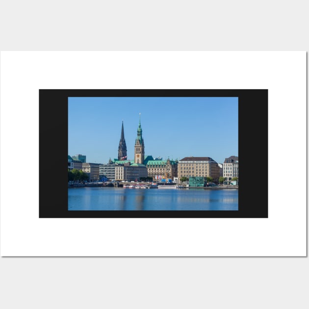 Inner Alster, City Hall, Hamburg, Germany Wall Art by Kruegerfoto